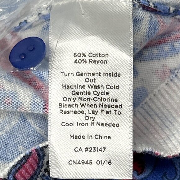 Talbots Cardigan Sweater 2X Lightweight Button Geometric Scrolls Office Church - Picture 12 of 13